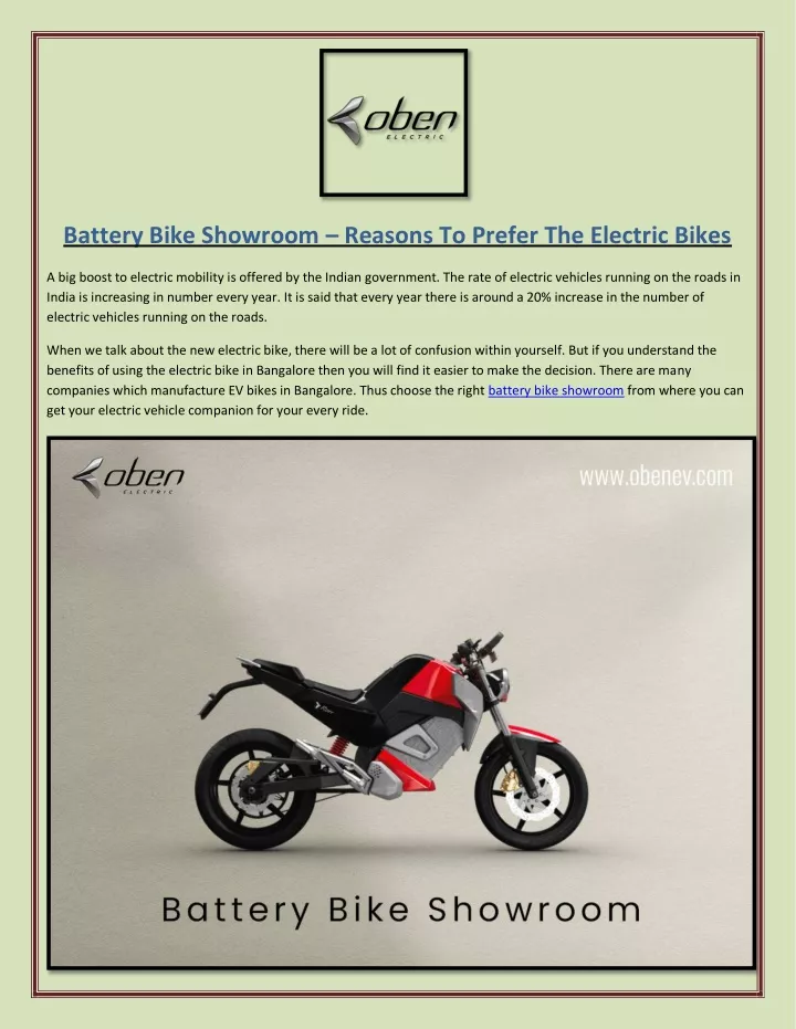 battery bike 2020