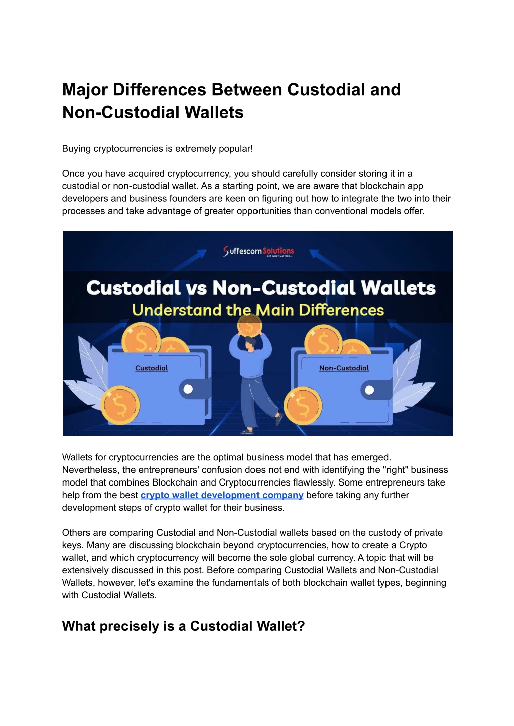 PPT - Major Differences Between Custodial And Non-Custodial Wallets ...