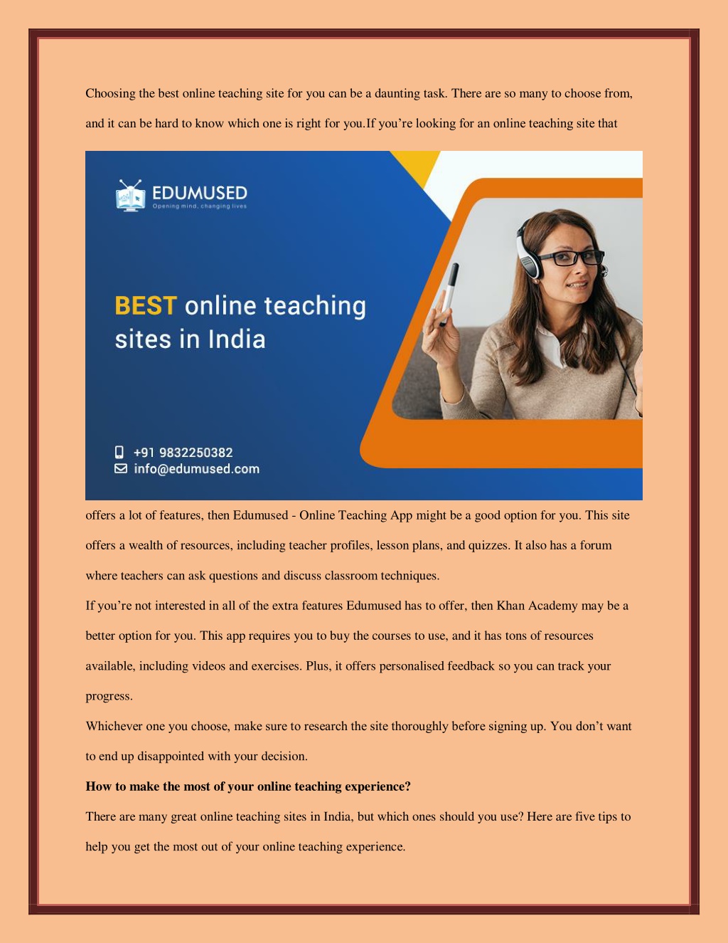 PPT - Best Online Teaching Sites In India PowerPoint Presentation, Free ...