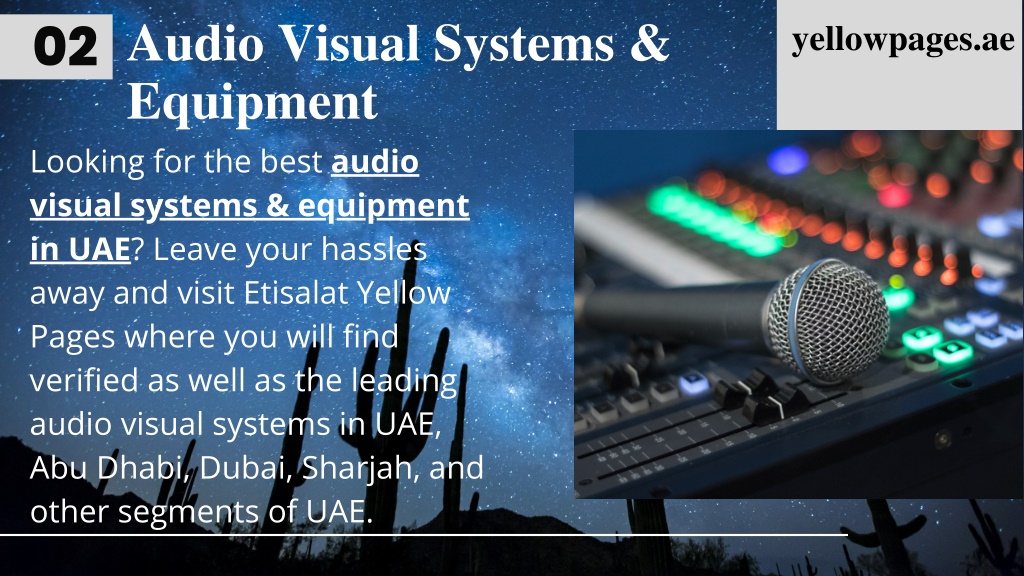 PPT List of Audio Visual Systems & Equipment in UAE PowerPoint