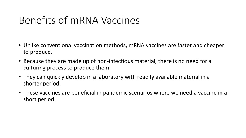 PPT - Benefits of mRNA Vaccine PowerPoint Presentation, free download ...