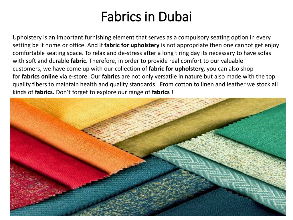PPT dubaifurniture.co_Fabrics in Dubai PowerPoint Presentation, free