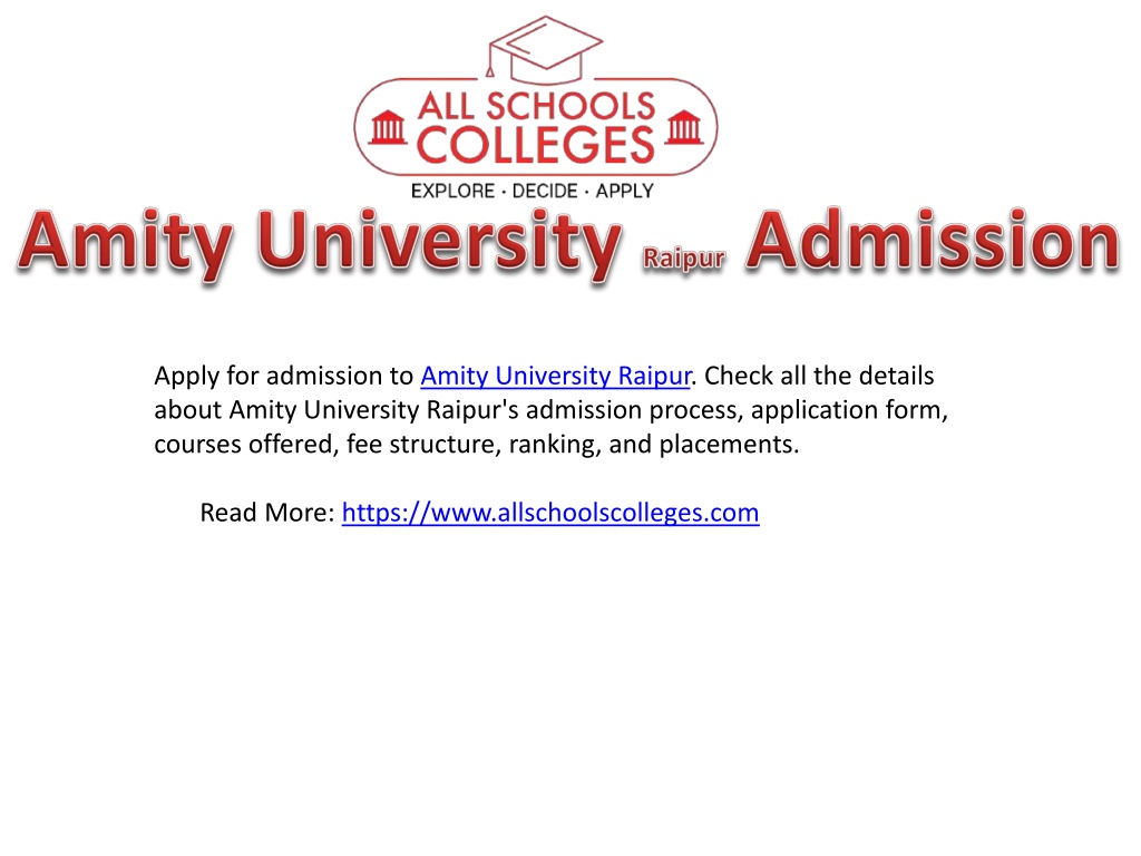 Ppt Amity University Raipur Admission Powerpoint Presentation Free Download Id11572014 