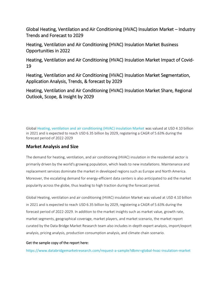 PPT Global Heating, Ventilation and Air Conditioning (HVAC