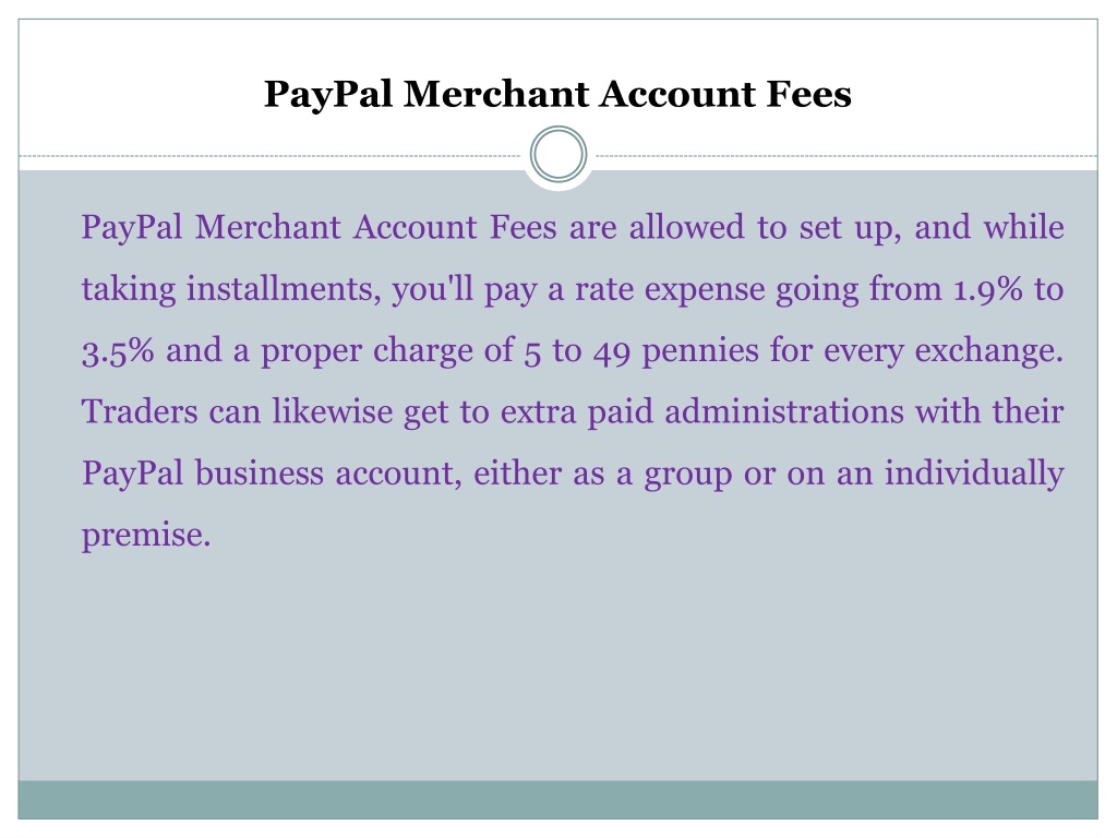 Merchant Account Fees