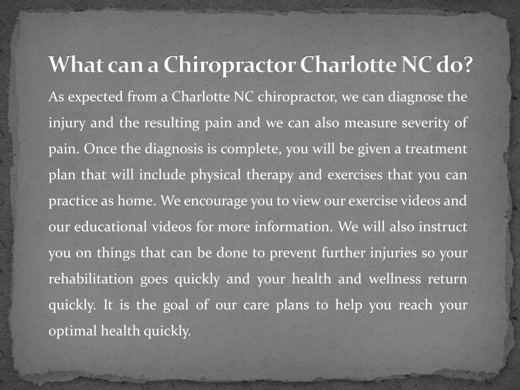 chiropractor charlotte