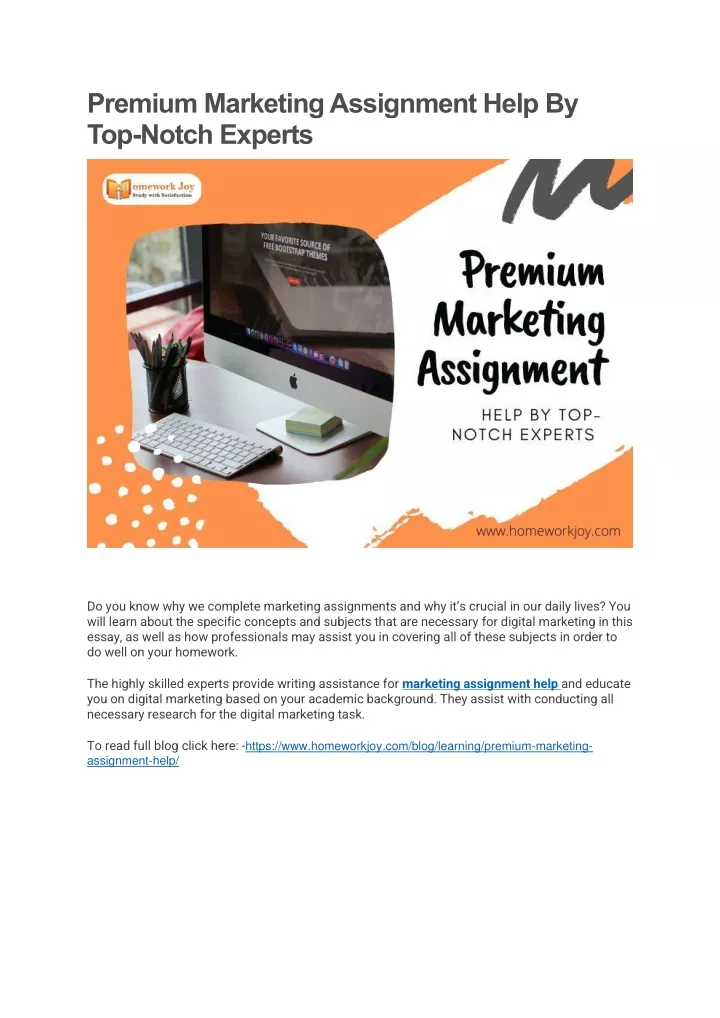 PPT Premium Marketing Assignment Help By TopNotch Experts PowerPoint
