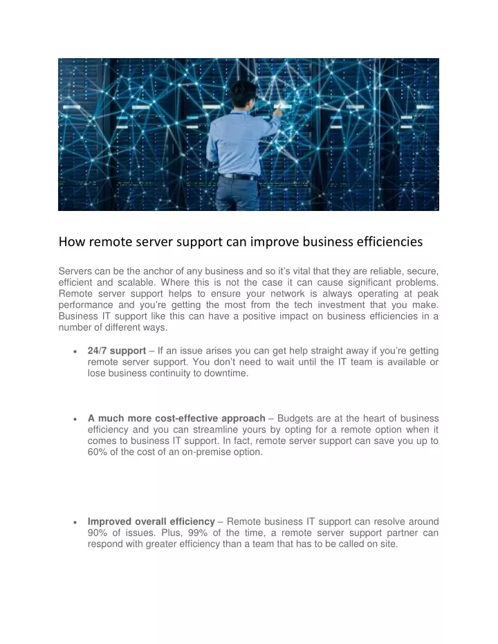 PPT - How remote server support can improve business efficiencies ...