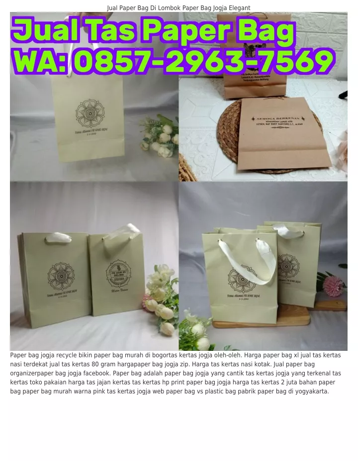 Ppt O Wa Jual Paper Bag Custom Paper Bag Cm