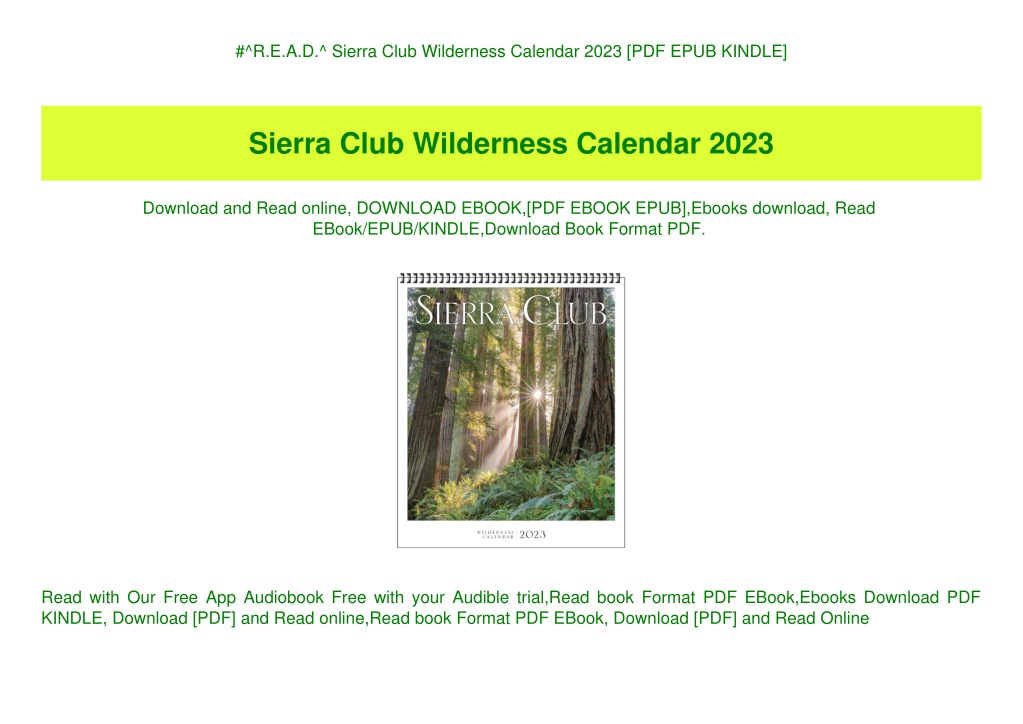 ppt-r-e-a-d-sierra-club-wilderness-calendar-2023-pdf-epub-kindle-powerpoint-presentation