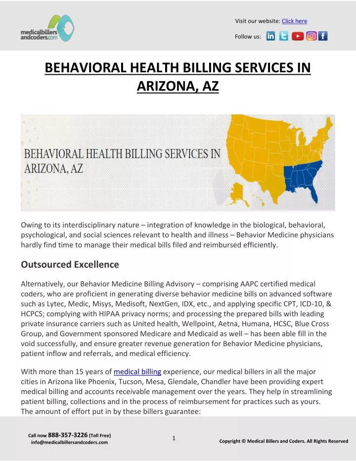PPT BEHAVIORAL HEALTH BILLING SERVICES IN ARIZONA AZ PowerPoint 