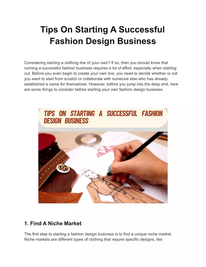 Ppt Starting A Successful Fashion Design Business Powerpoint