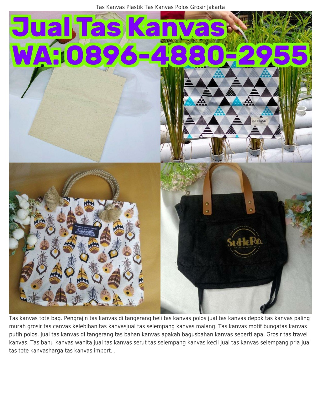 Ppt Jual Tas Kanvas Polos Cikarang Tas Kanvas Bandung C C C