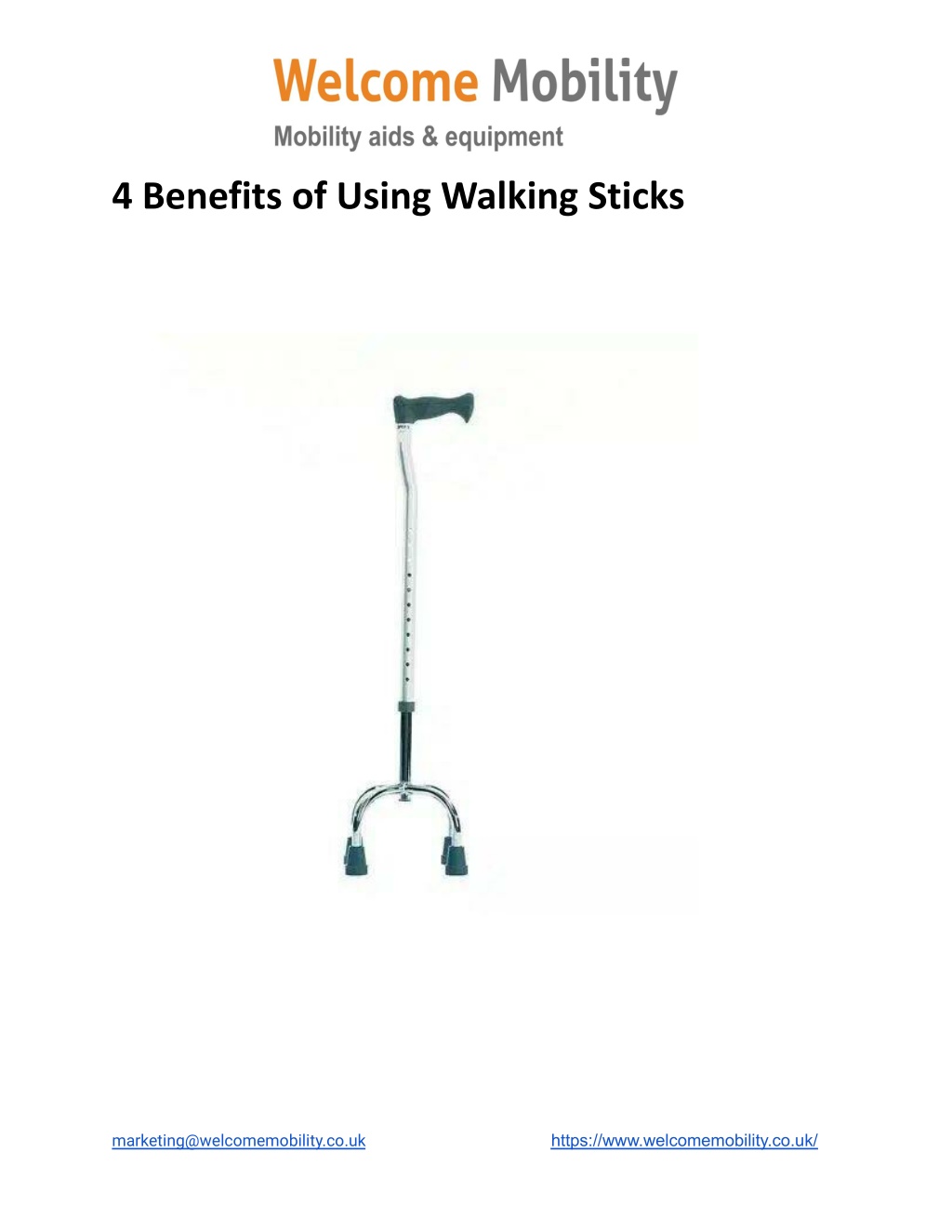 PPT 4 Benefits of Using Walking Sticks PowerPoint Presentation, free