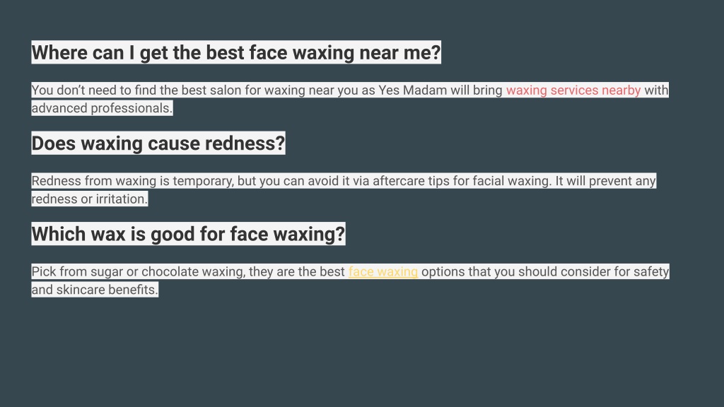 PPT Face Waxing Types, Benefits, and Much More PowerPoint