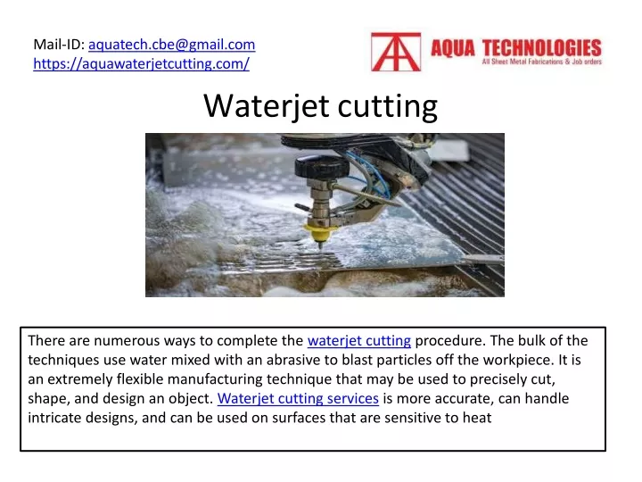PPT Waterjet cutting service PowerPoint Presentation, free download