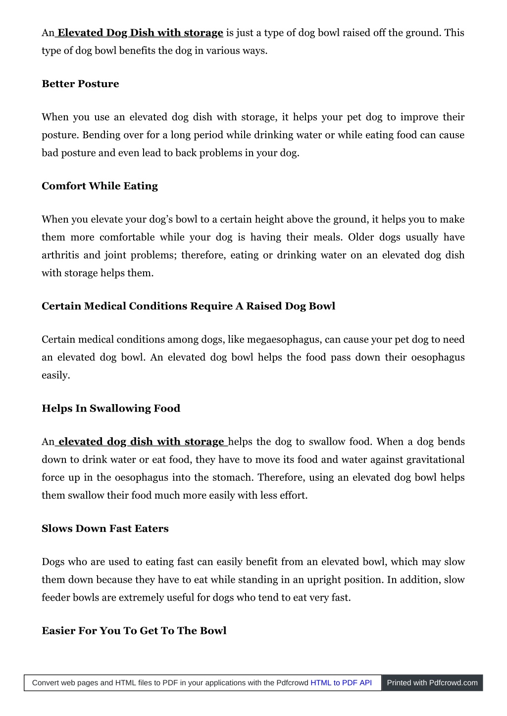 PPT Elevated Dog Dish with storage Artisans Village PowerPoint