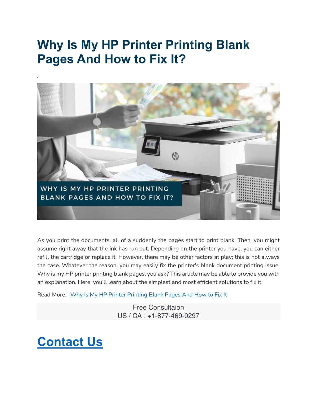 PPT Why Is My HP Printer Printing Blank Pages And How to Fix It