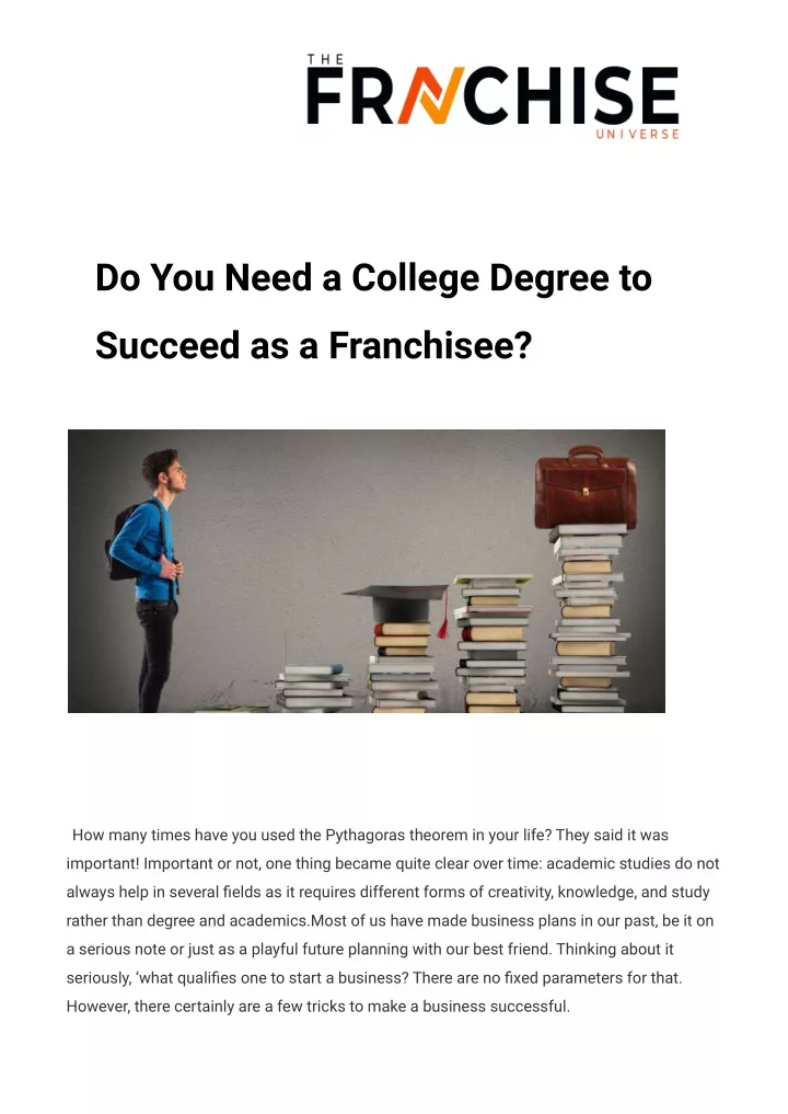 ppt-do-you-need-a-college-degree-to-succeed-as-a-franchisee