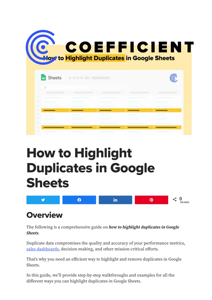 highlight duplicates in google sheets across sheets