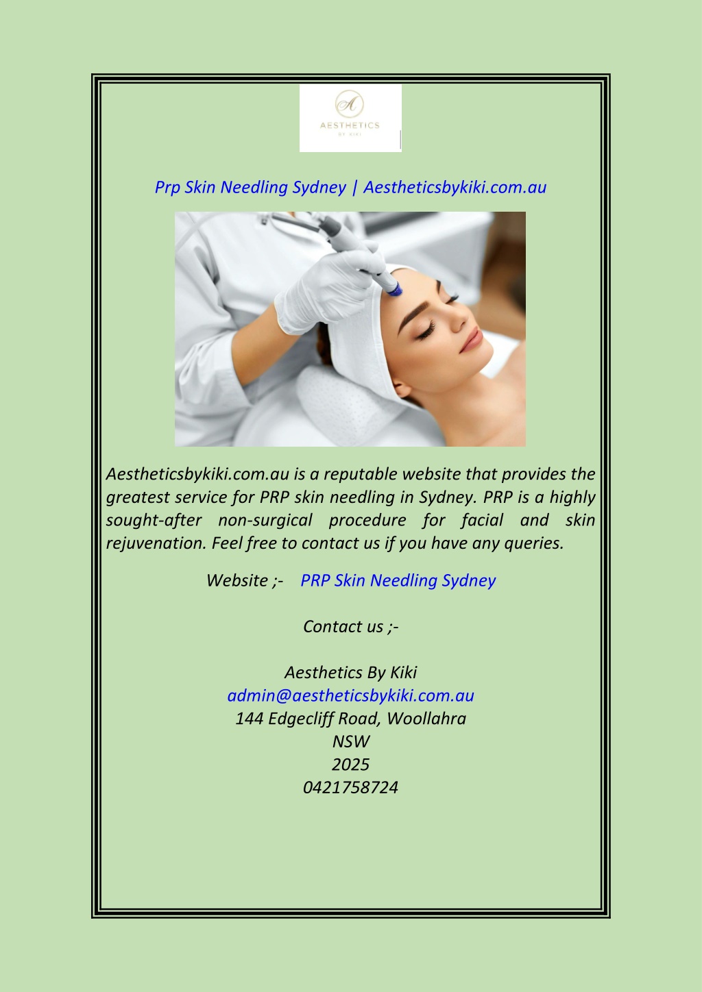 PPT Prp Skin Needling Sydney Aestheticsbykiki Com Au PowerPoint Presentation ID