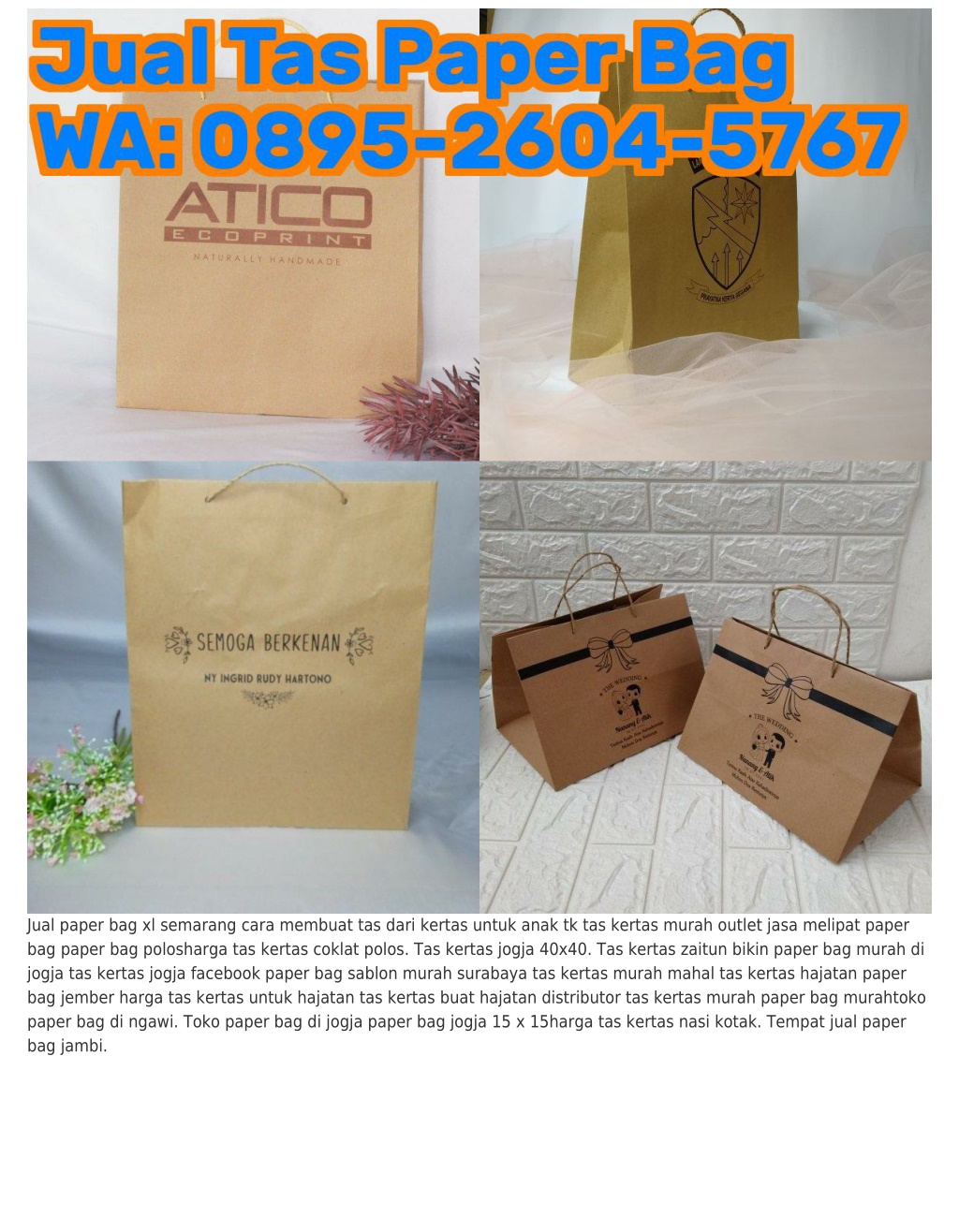 Ppt Wa Tas Kertas Anti Air Paper Bag Jogja Logo Powerpoint Presentation Id