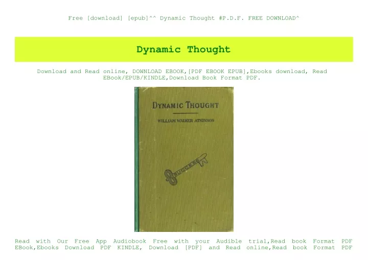 PPT Free download epub Dynamic Thought P D F FREE DOWNLOAD 