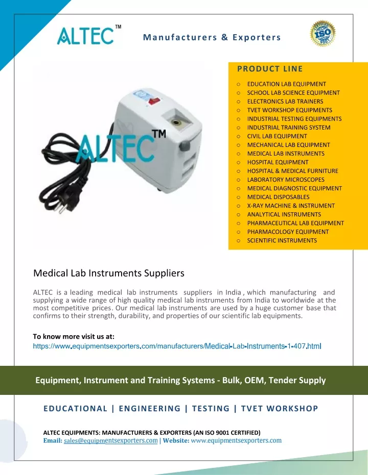 PPT Medical Lab Instruments Suppliers PowerPoint Presentation, free