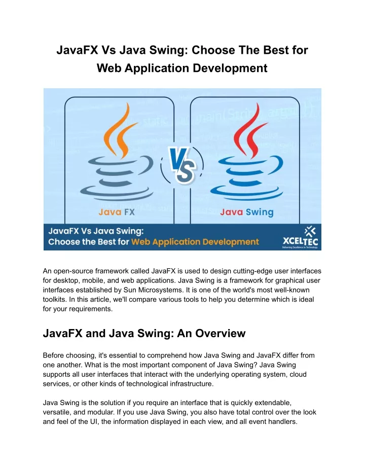 Programming Tips And Ideas Java Swing With Javafx