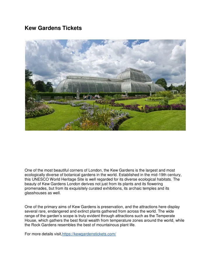 PPT Kew Gardens Tickets PowerPoint Presentation, free download ID