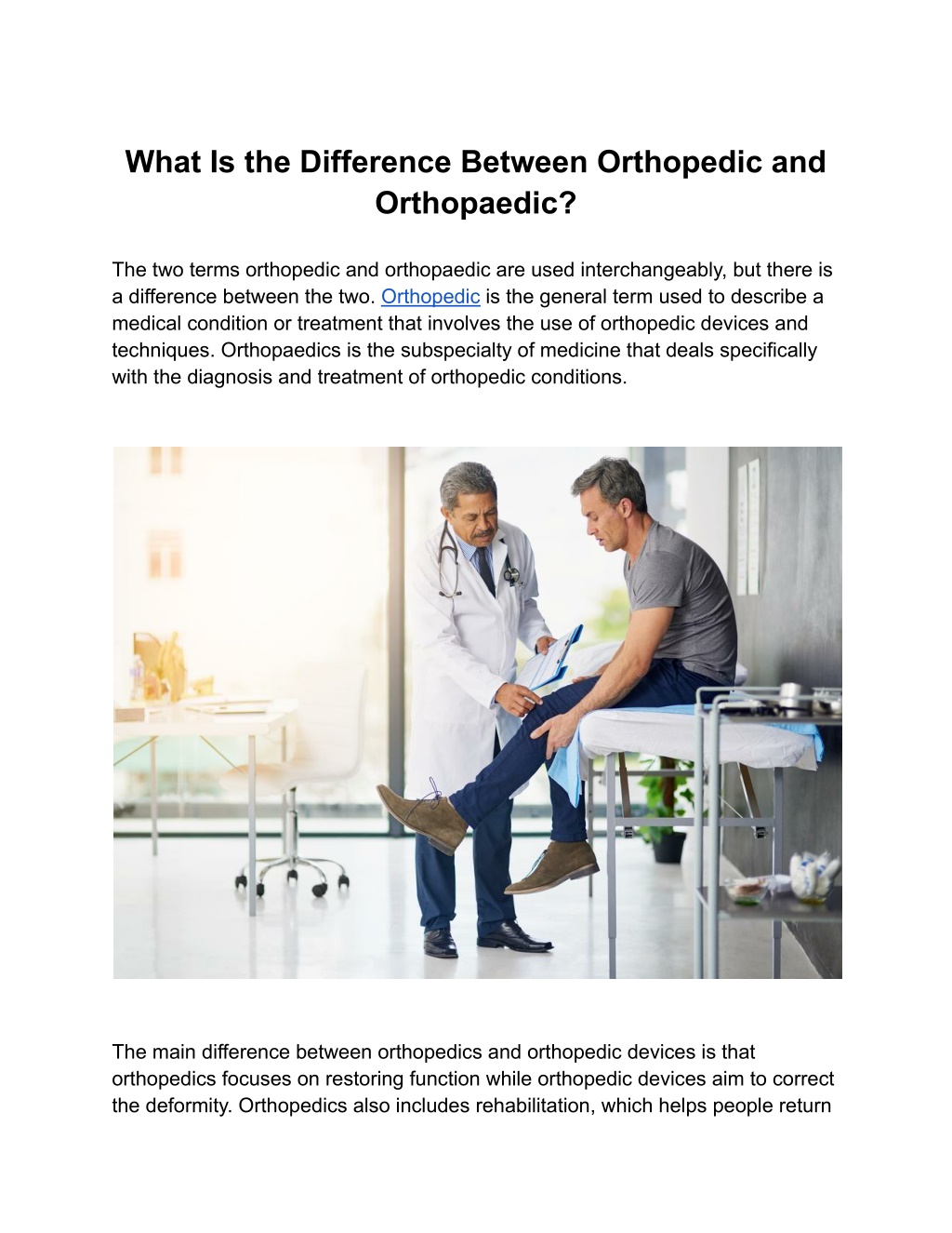 PPT - What Is The Difference Between Orthopedic And Orthopaedic ...