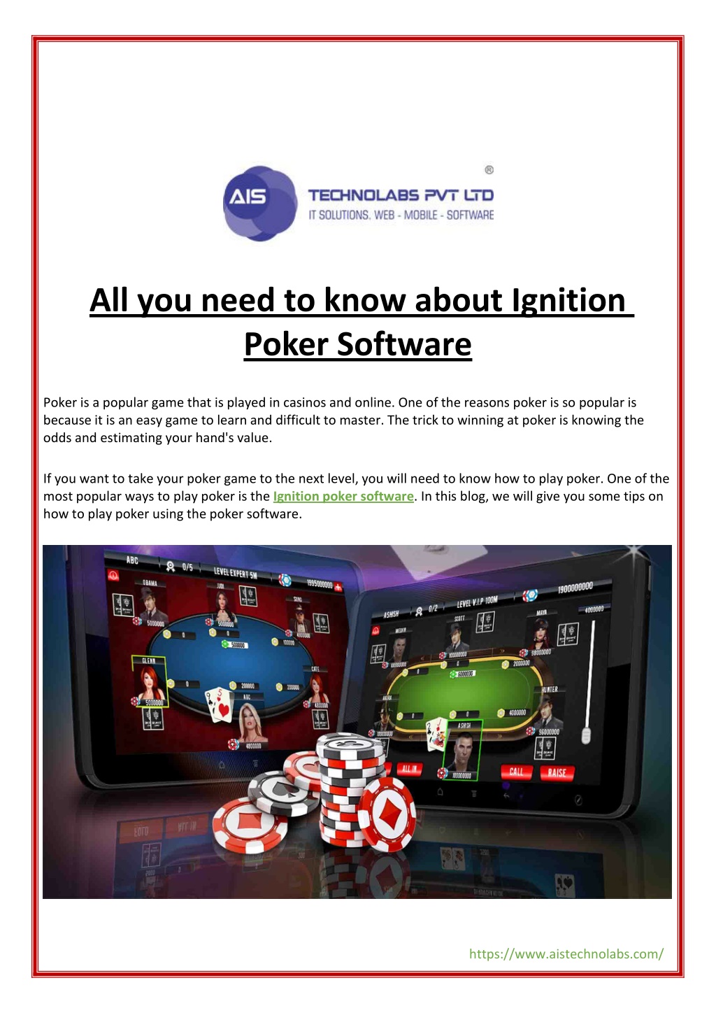 PPT All you need to know about Ignition Poker Software PowerPoint