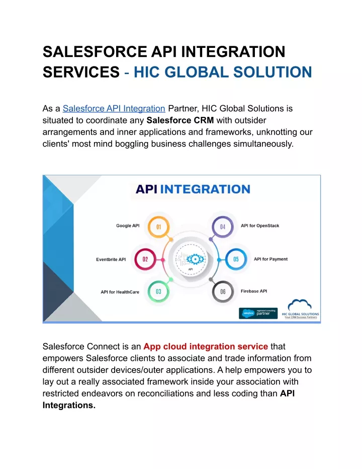 PPT - SALESFORCE API INTEGRATION SERVICES - HIC GLOBAL SOLUTIONS (2 ...