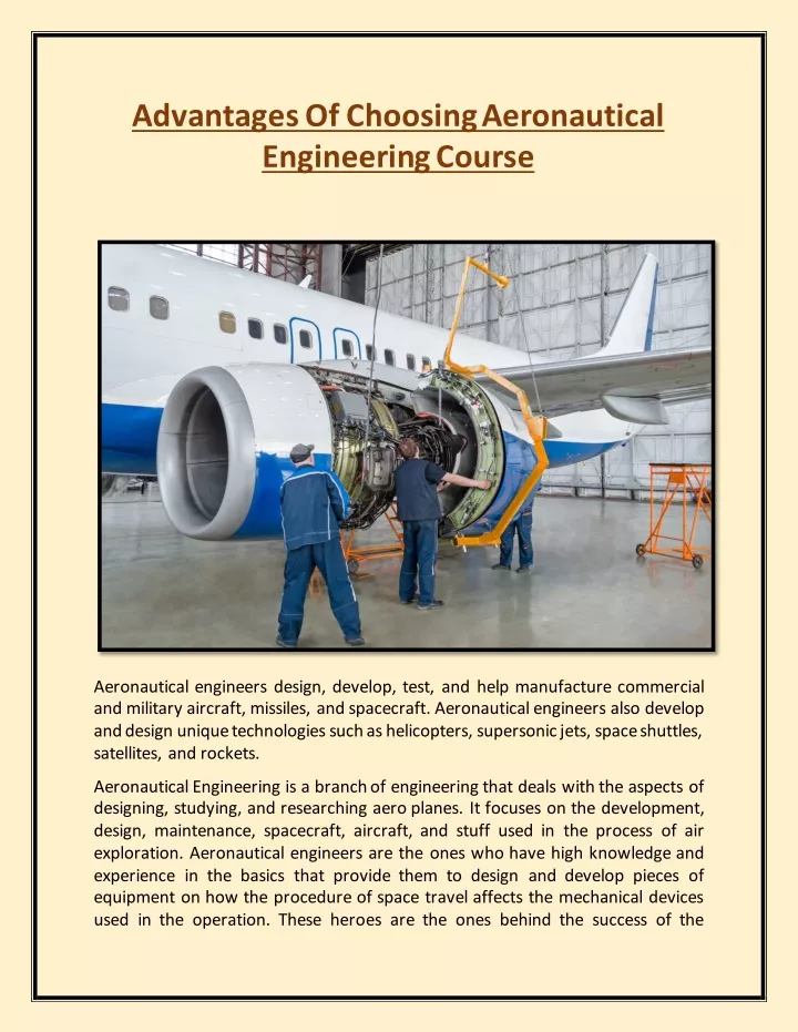 presentation topics related to aeronautical engineering