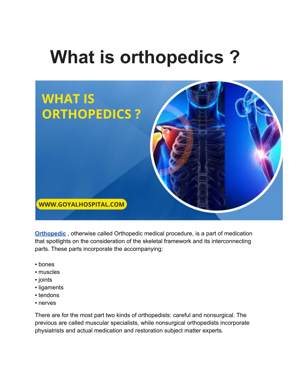 PPT - What is orthopedics PowerPoint Presentation, free download - ID ...