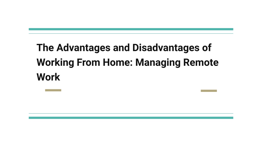 presentation on work from home advantages and disadvantages