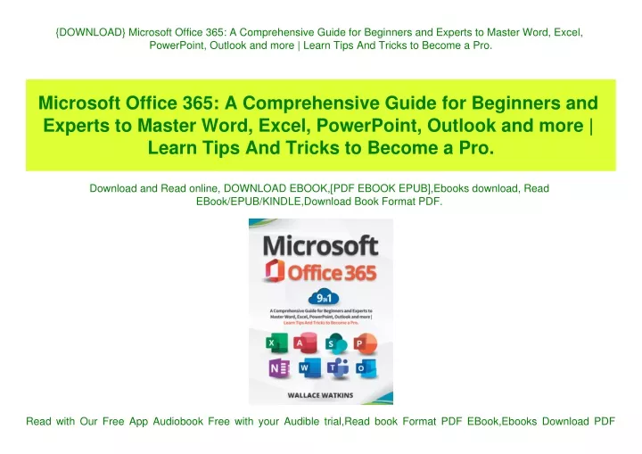 PPT - DOWNLOAD Microsoft Office 365 A Comprehensive Guide for 