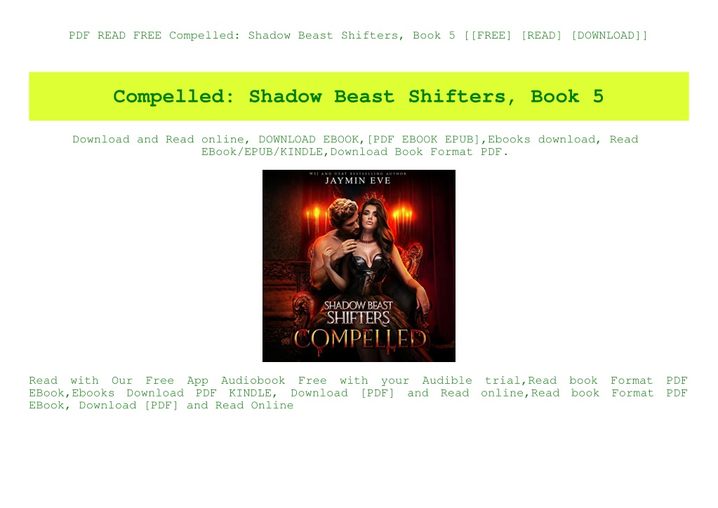 compelled shadow beast shifters book 5 jaymin eve