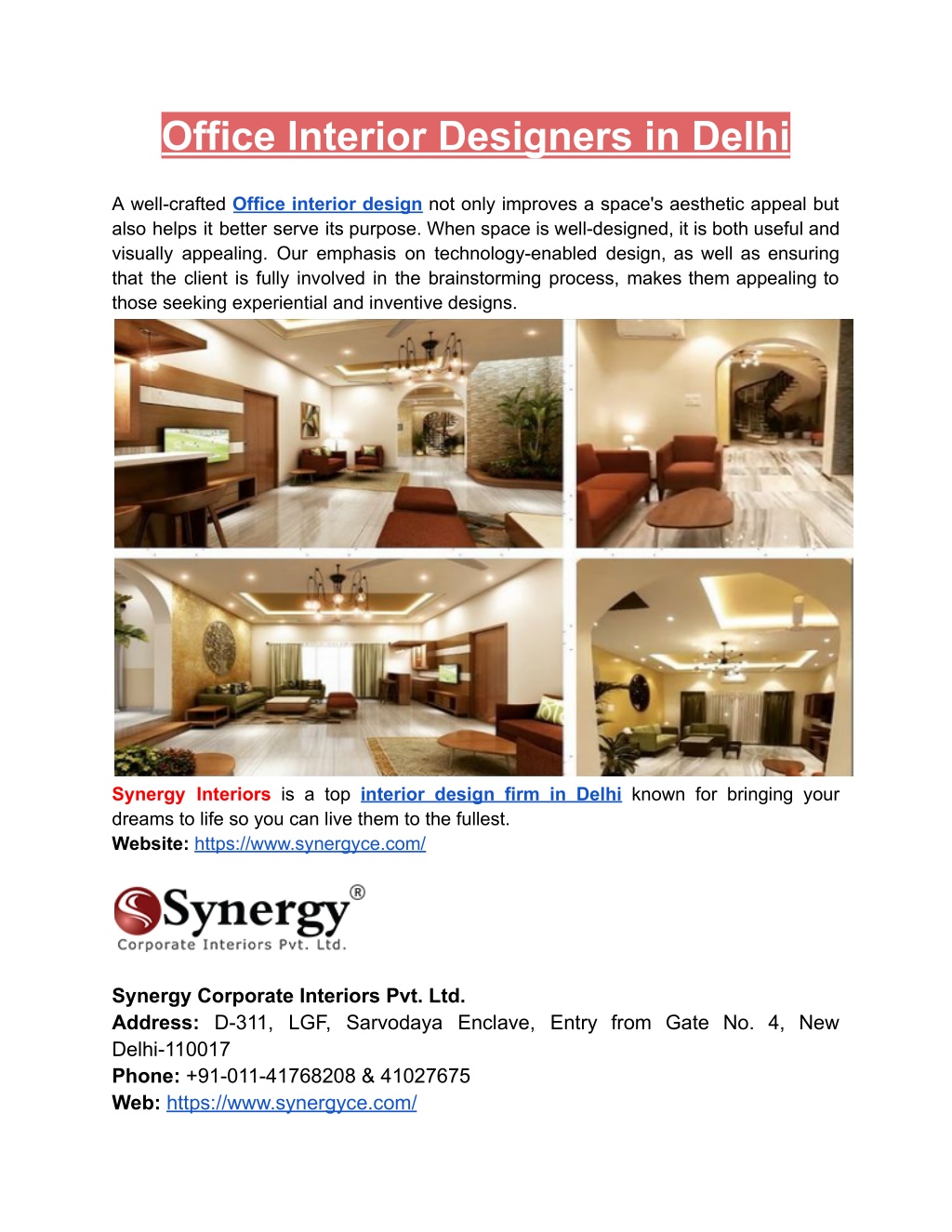 PPT - Office Interior Designers in Delhi PowerPoint Presentation, free ...