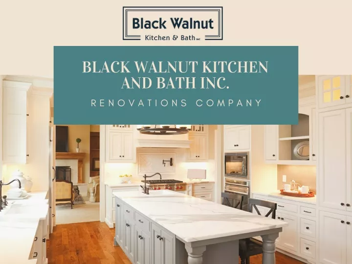 black walnut kitchen and bath