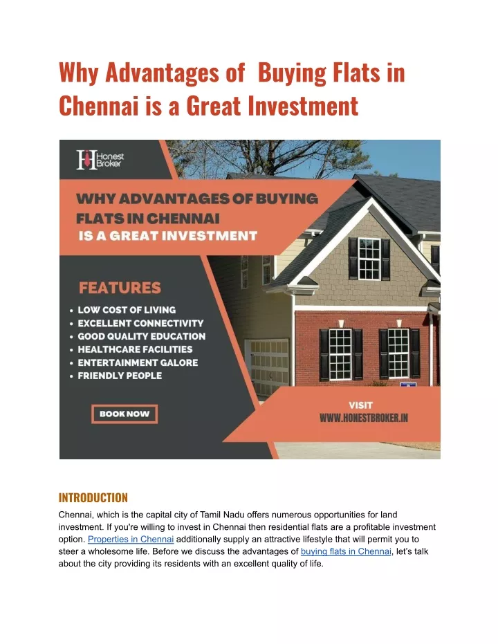 PPT - Why Advantages of Buying Flats in Chennai is a Great Investment ...