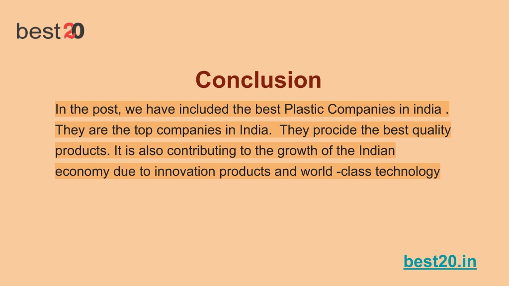 PPT PDF Top 20 Plastic Companies in India in 2022 PowerPoint Presentation ID11590238