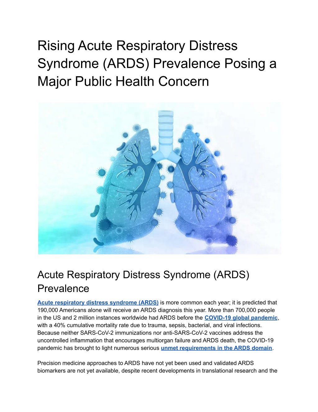 PPT - Rising Acute Respiratory Distress Syndrome (ARDS) Prevalence ...