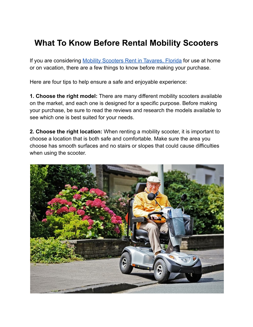 PPT What To Know Before Rental Mobility Scooters PowerPoint