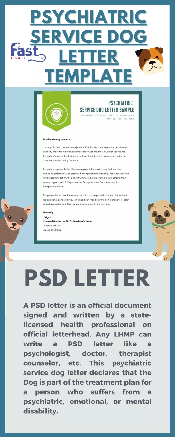 PPT Psychiatric Service Dog Letter Template PowerPoint Presentation