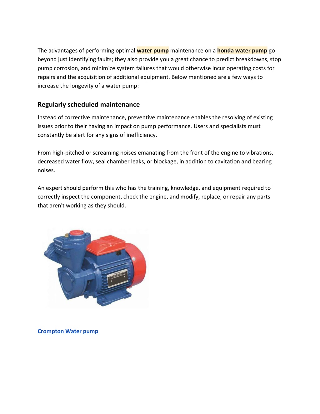 PPT How to Properly Maintain Your Water Pump to Ensure Its Longevity