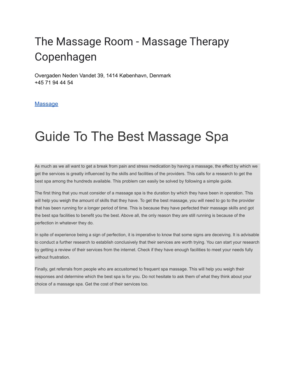 Ppt The Massage Room Massage Therapy Copenhagen Powerpoint Presentation Id11592302 9073