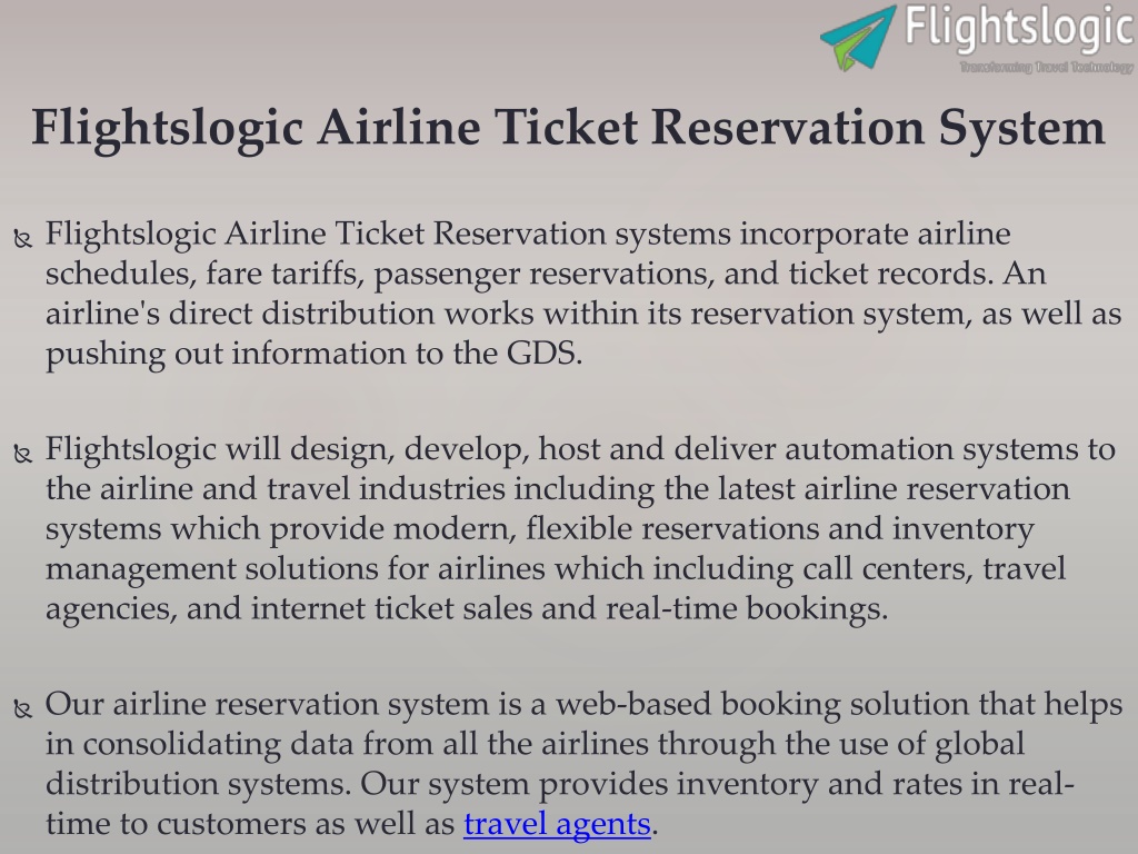 PPT - Airline Ticket Reservation System PowerPoint Presentation, free ...