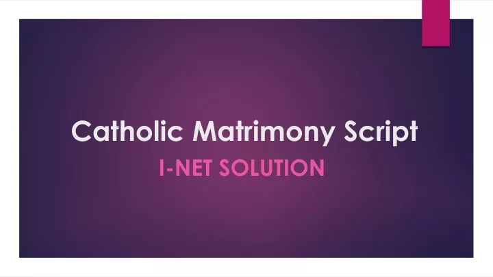 PPT - Catholic Matrimony Script PowerPoint Presentation, free download ...