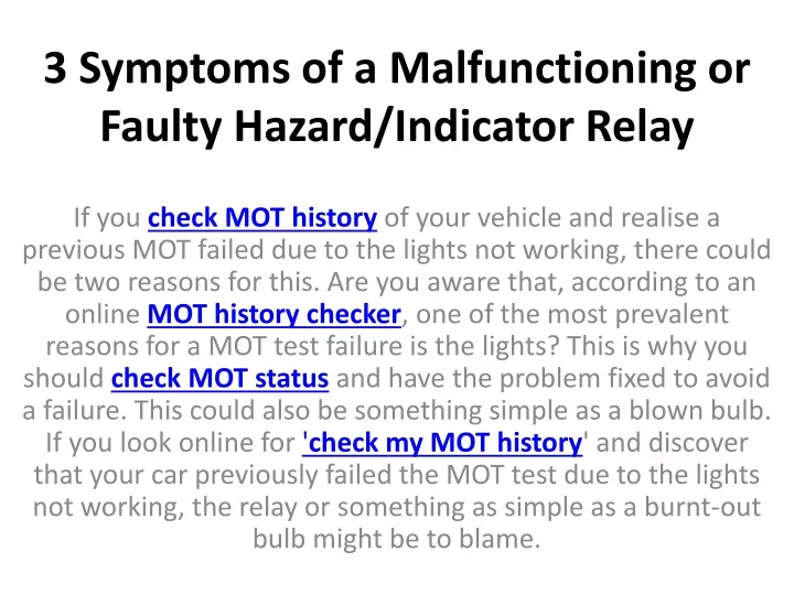 ppt-3-symptoms-of-a-malfunctioning-or-faulty-hazard-indicator-relay